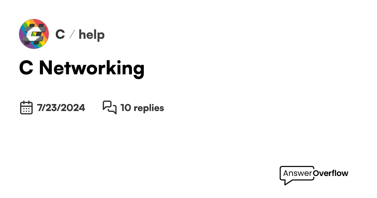 C networking c 