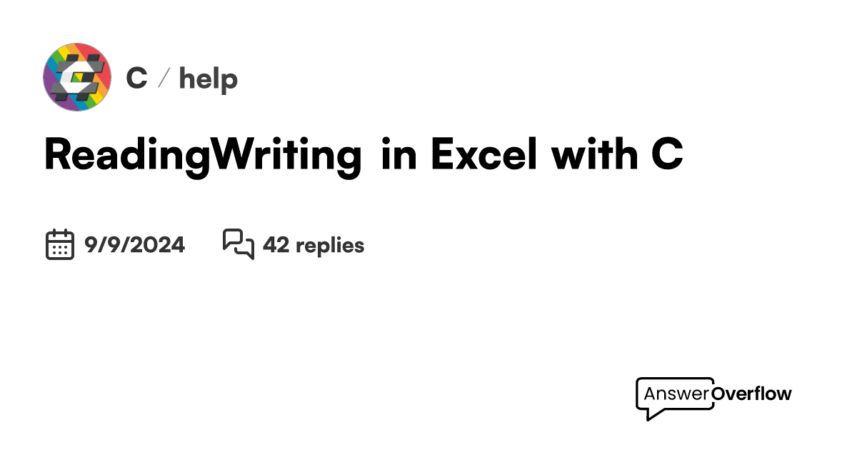 Reading/Writing in Excel with C C