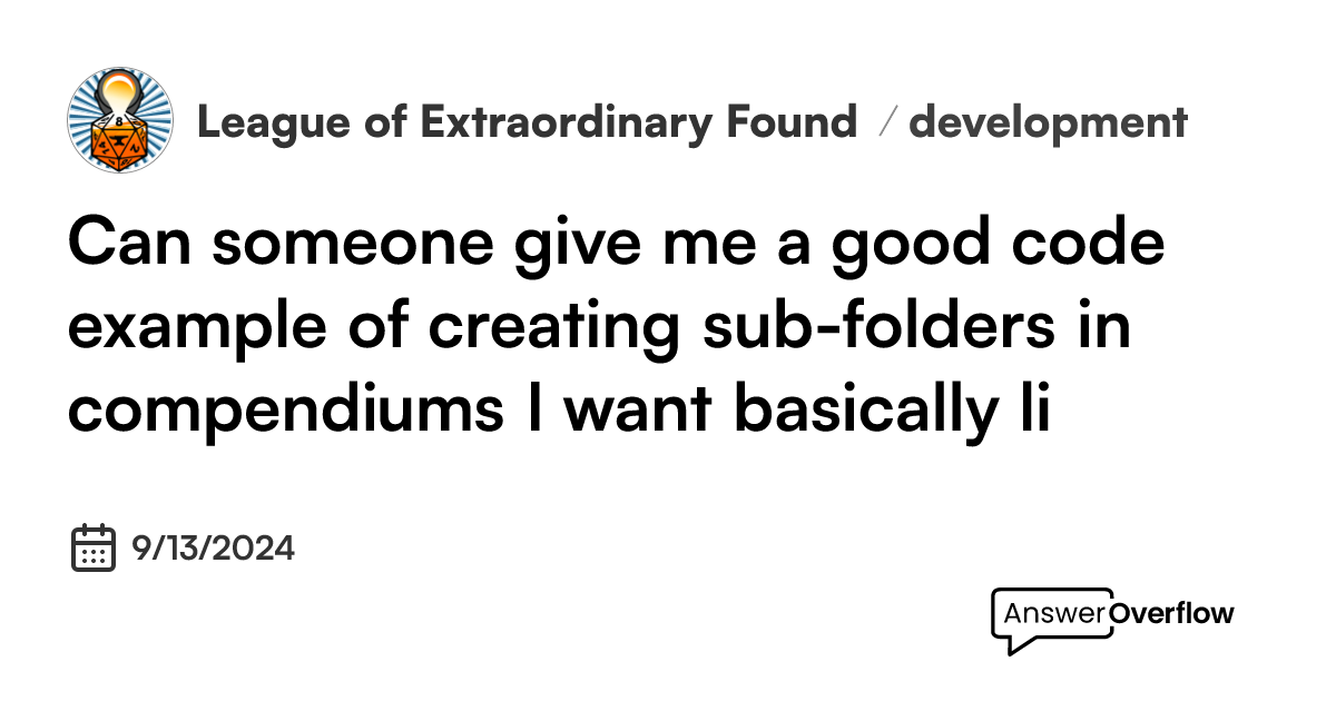 Can someone give me a good code example of creating sub-folders in ...