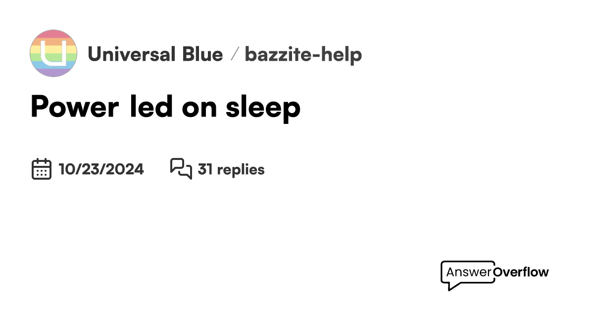 Power led on sleep Universal Blue