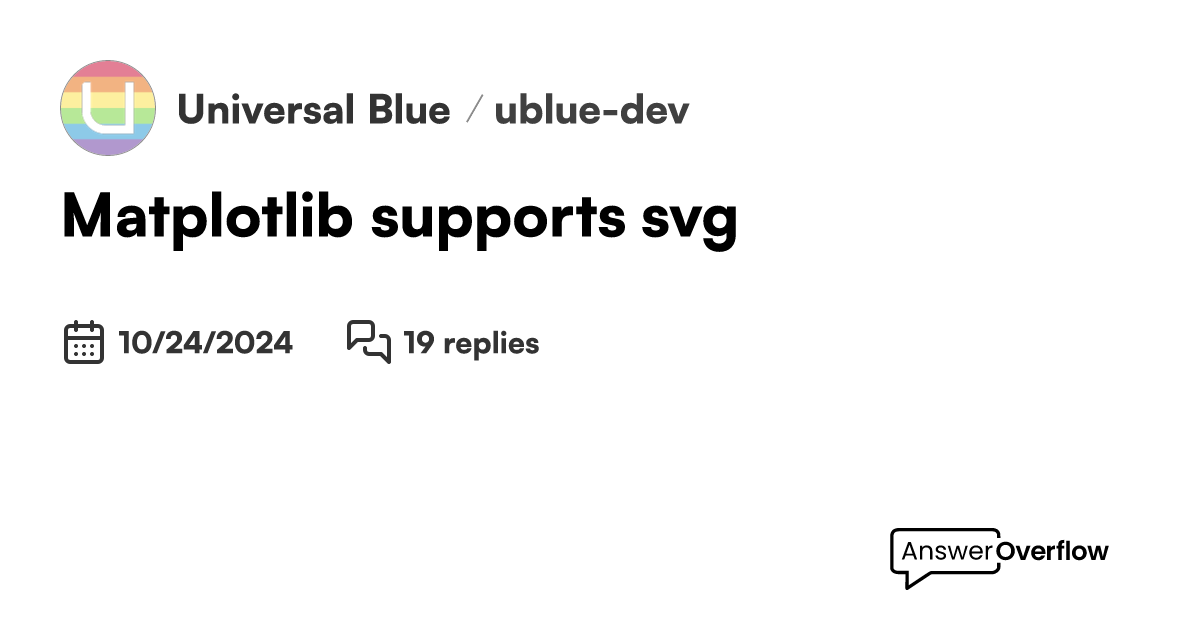 Matplotlib supports svg - Universal Blue