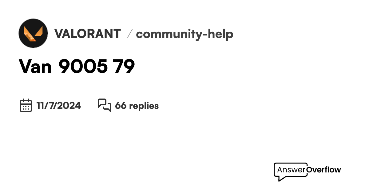 Van 9005 79 valorant