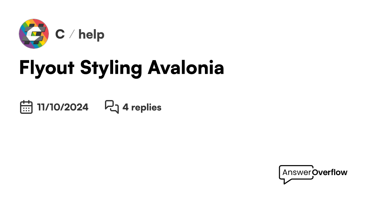 Flyout styling avalonia c 