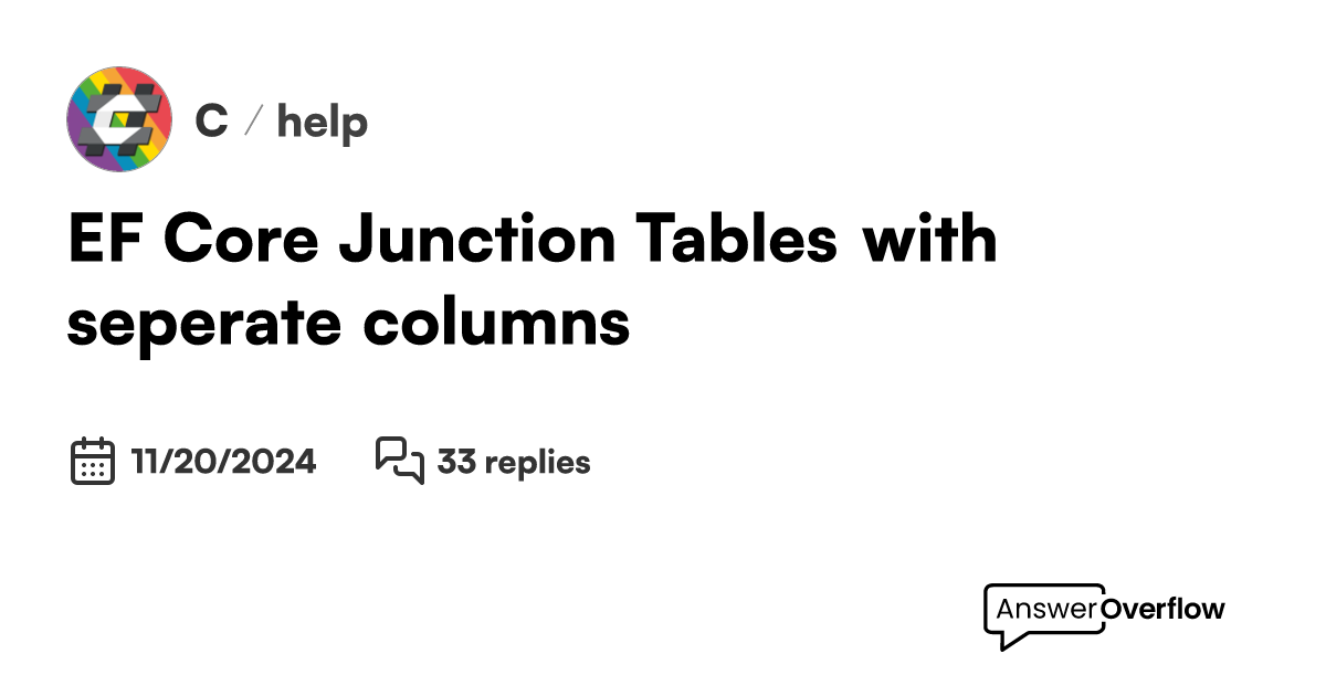 EF Core Junction Tables with seperate columns - C#