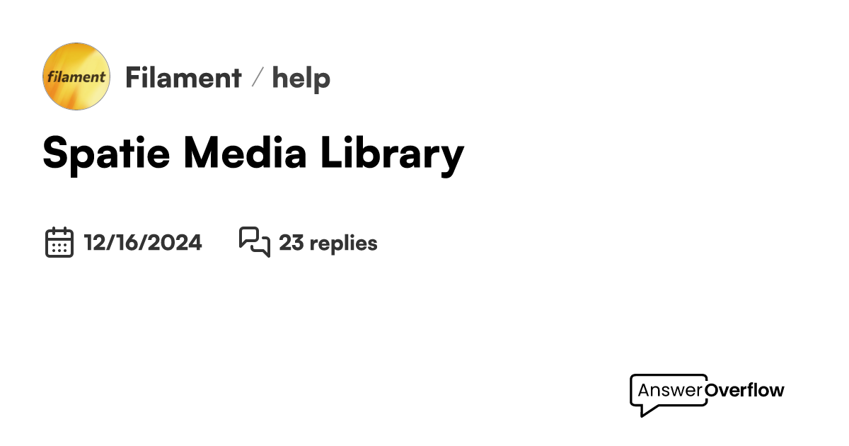 Spatie media library filament