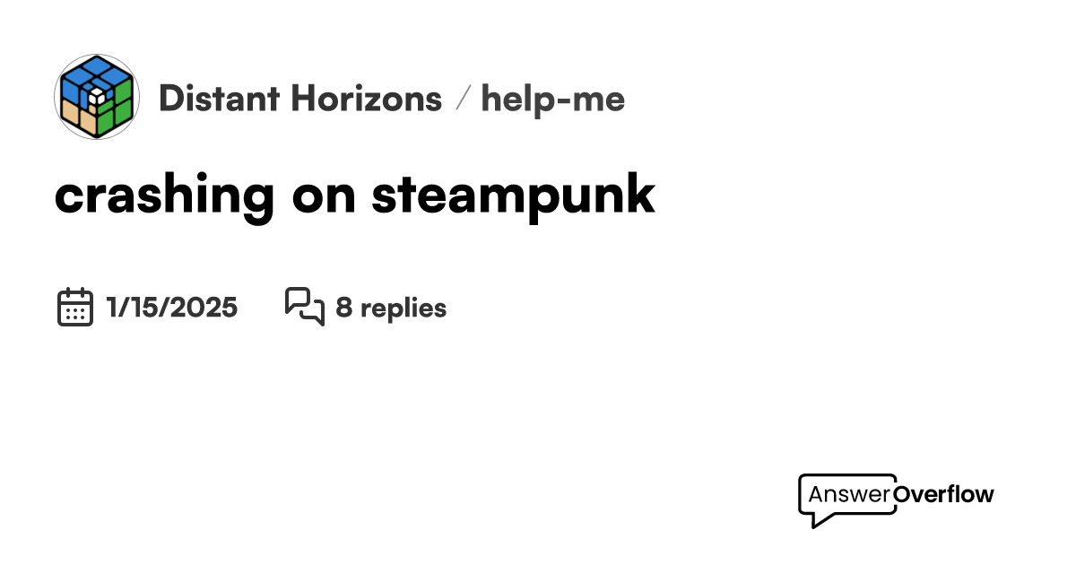 Crashing on steampunk distant horizons