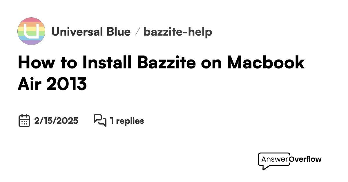 how-to-install-bazzite-on-macbook-air-2013-universal-blue