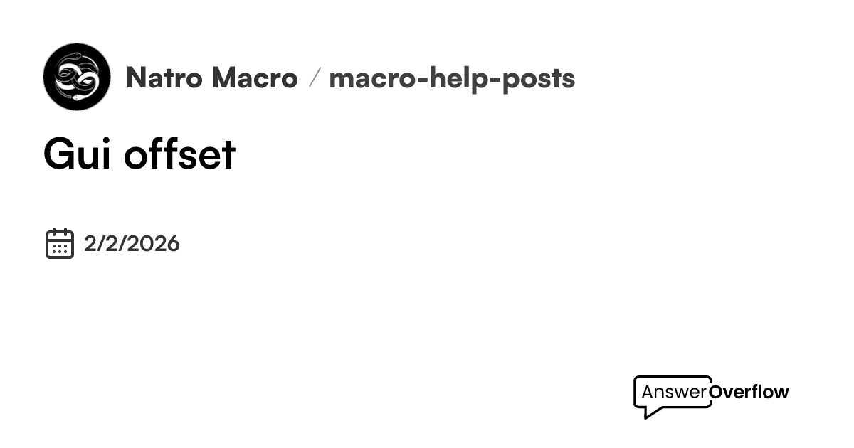 Gui offset - Natro Macro