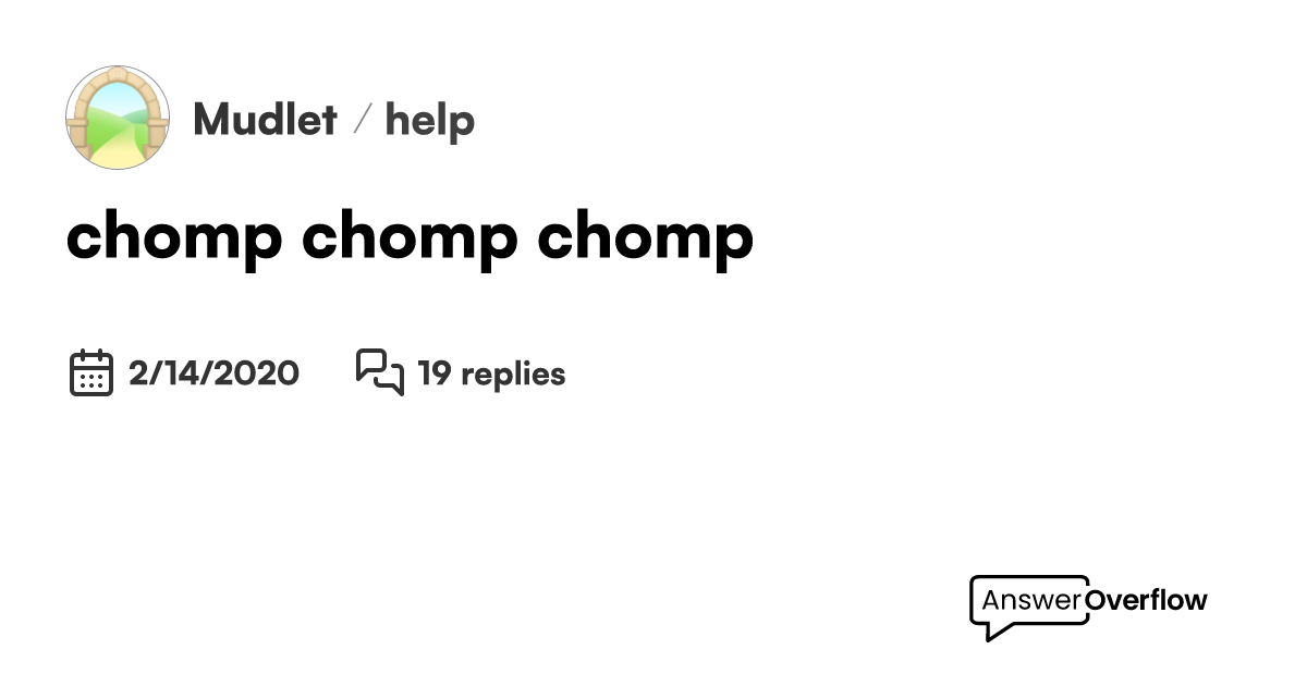 Chomp chomp chomp mudlet