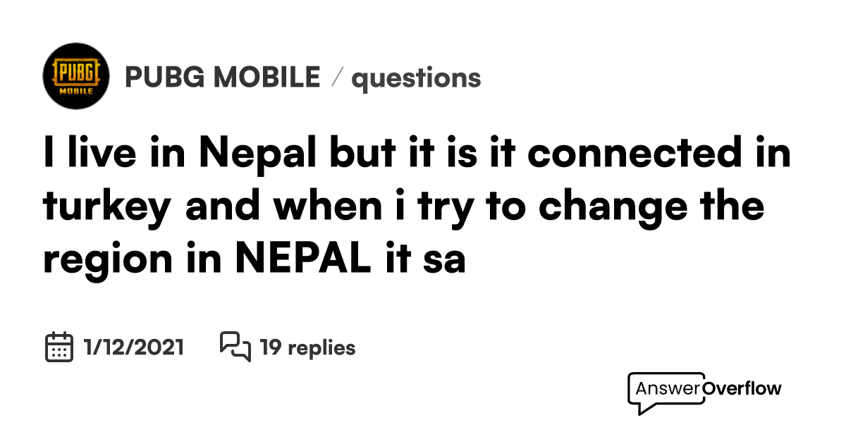 I live in nepal but it is it connected in turkey and when i try to