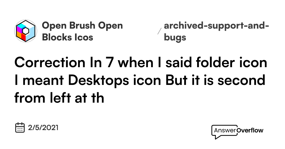 Correction: In 7, when I said 