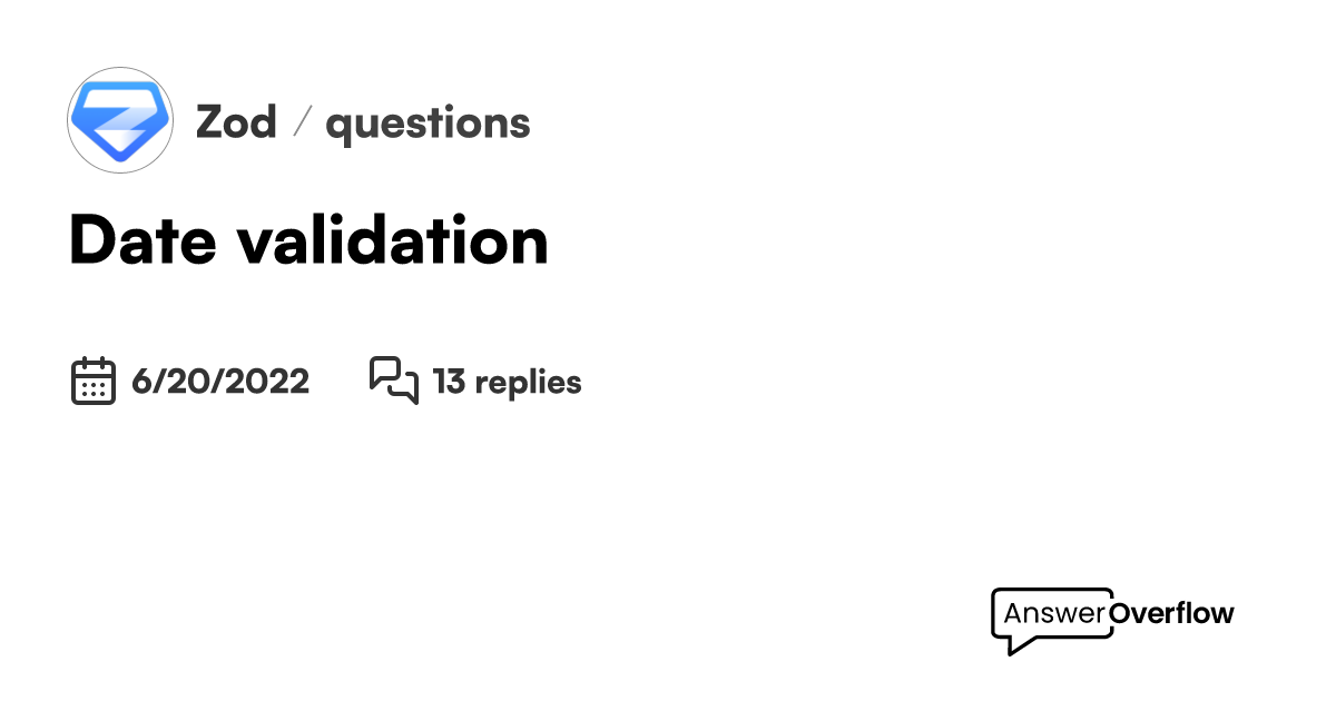 Date validation - Zod